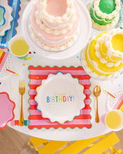 Load image into Gallery viewer, Bright Striped Plate Set