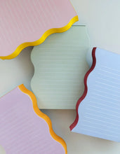 Load image into Gallery viewer, Wavy Shaped Notepad | Pink + Yellow Edge