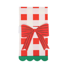 Load image into Gallery viewer, Plaid Napkin with Bow Paper Ring