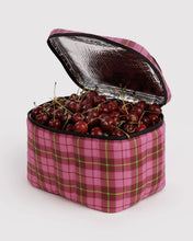 Load image into Gallery viewer, Baggu - Puffy Lunch Bag Azalea Pink Tartan