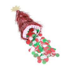 Load image into Gallery viewer, Colourful Tinsel Christmas Tree Confetti Crackers (Pack of 6)