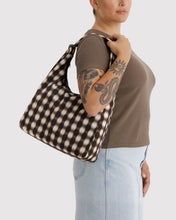 Load image into Gallery viewer, Baggu Nylon Shoulder Bag Blurred Gingham Brown