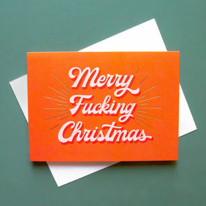 Merry Fucking Christmas Card | Gold Foil