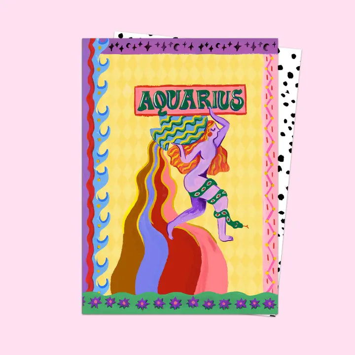 Aquarius Zodiac Card