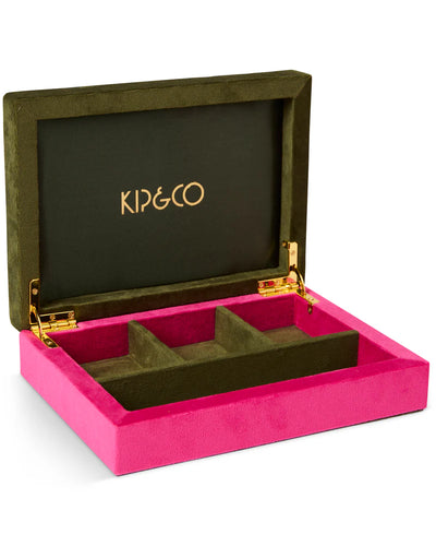 KIP & Co. Prickly Pear Velvet Jewellery Box Small