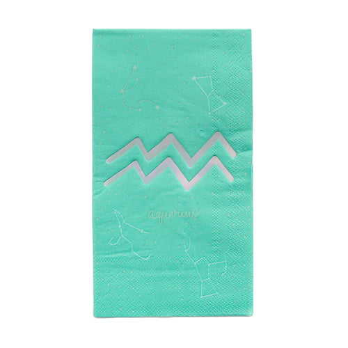 Zodiac Guest Napkin Aquarius (Pack 16)
