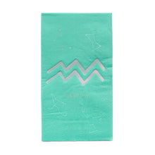 Load image into Gallery viewer, Zodiac Guest Napkin Aquarius (Pack 16)