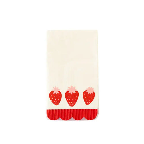 Berry Fringe Scallop Guest Towel (Pack 24)