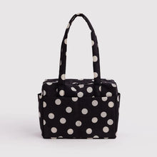 Load image into Gallery viewer, Baggu Everyday Cloud Bag - Black and Cream Polka Dot