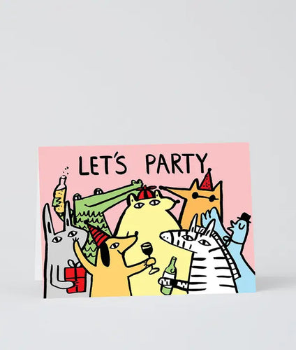 'let's Party' Greetings Card