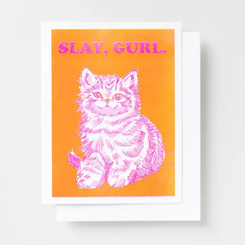 Slay, Gurl Congratulations Cat Card