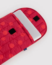 Load image into Gallery viewer, Baggu - Puffy Laptop Sleeve 16" Red Polka Dot