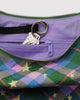 Baggu Medium Nylon Cresent Bag Green Star Plaid