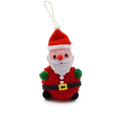Santa Pom Pom Ornament: Pink