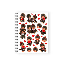 Load image into Gallery viewer, Monchhichi Red Spiral Notebook