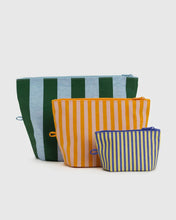 Load image into Gallery viewer, Baggu - Go Pouch Set Hotel Stripes