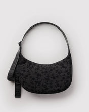 Load image into Gallery viewer, Baggu Medium Nylon Cresent Bag Charcoal Ditsy Floral
