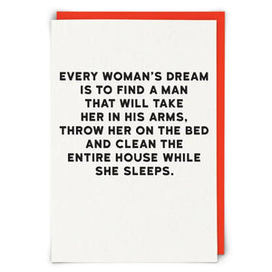 Woman's Dream Greetings Card
