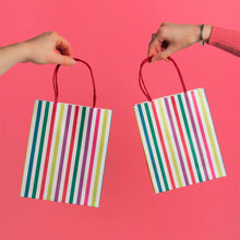 Load image into Gallery viewer, Rainbow Striped Gift Bags (Pack 8)