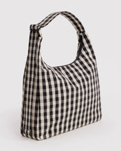 Load image into Gallery viewer, Baggu Nylon Shoulder Bag Black &amp; Cream Gingham
