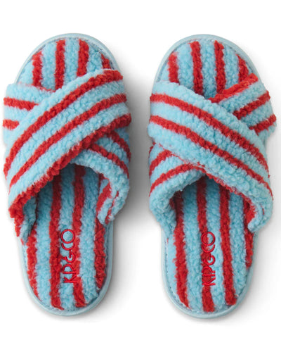 KIP & Co. Hamilton Stripe Sherpa Adult Slippers