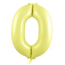 Load image into Gallery viewer, Pastel Matte Yellow Number Foil Balloon 86cm