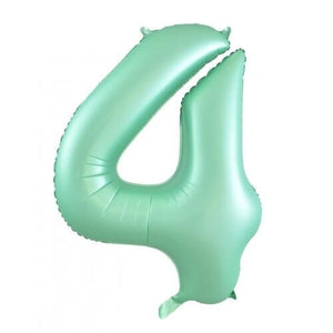 INFLATED Matte Pastel Mint Number Foil Balloon 86cm