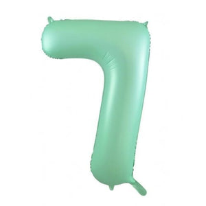 INFLATED Matte Pastel Mint Number Foil Balloon 86cm