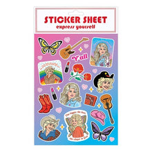 Load image into Gallery viewer, Dolly Cowgirl Sticker Sheet
