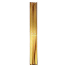 Load image into Gallery viewer, Tall GoldTapered Candles (Set of 12)