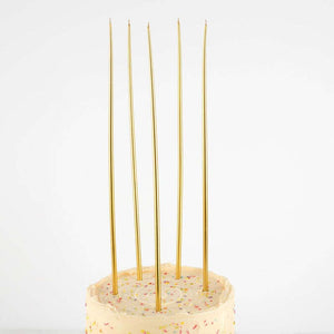 Tall GoldTapered Candles (Set of 12)