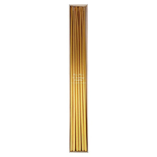 Tall GoldTapered Candles (Set of 12)