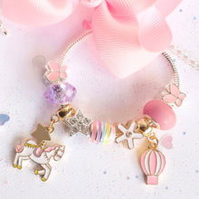 Load image into Gallery viewer, Unicorn Carousel Charm Bracelet: Boxed