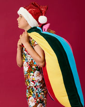 Load image into Gallery viewer, Kip&amp;Co Rainbow Joy Velvet Santa Sack