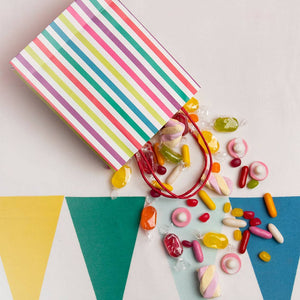 Rainbow Striped Gift Bags (Pack 8)