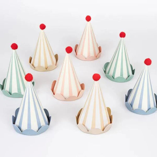 Meri Meri Animal Friends Party Hats (Pack 8 in 4 colours)