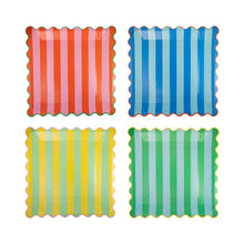Load image into Gallery viewer, Bright Striped Plate Set