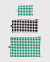 Load image into Gallery viewer, Baggu Flat Pouch Set Gingham
