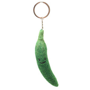 Felt Keychain - Chilli Felt Bag Charm: Green Chilli