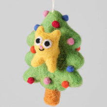 Load image into Gallery viewer, Bobby, Cat in Tree Hanging Felt Ornament