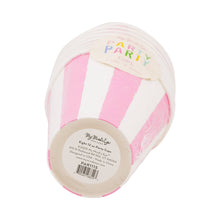 Load image into Gallery viewer, Fuchsia Stripe Party Cups (Pack 8)