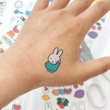 Load image into Gallery viewer, Miffy Temporary Tattoo Sticker Sheet – Water Transfer Decal