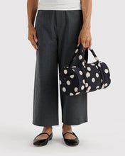 Load image into Gallery viewer, Baggu Nylon Duffle Bag - Black and Cream Polka Dot