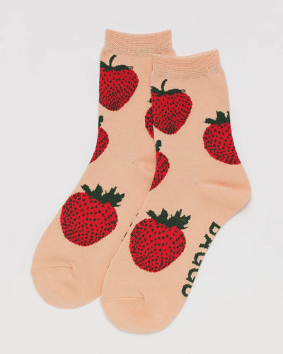 PRE SALE Baggu Crew Socks Strawberry