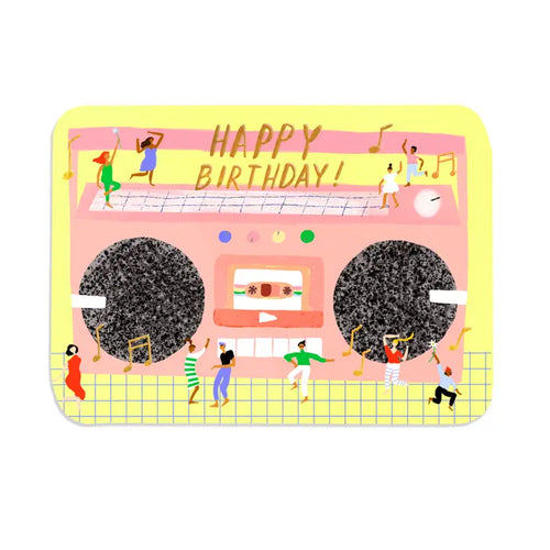 Boom Box Shaped Birthday Card