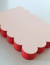 Load image into Gallery viewer, Scalloped Shaped Notepad | Peach + Persimmon Edge