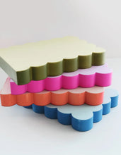 Load image into Gallery viewer, Scalloped Shaped Notepad | Peach + Persimmon Edge