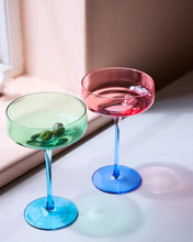 Load image into Gallery viewer, KIP &amp; Co. Blue Robin Margarita Glass 2P