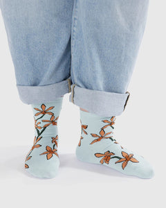 Baggu Crew Socks Orchid