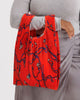 Baggu Pleated Red Snapdragon